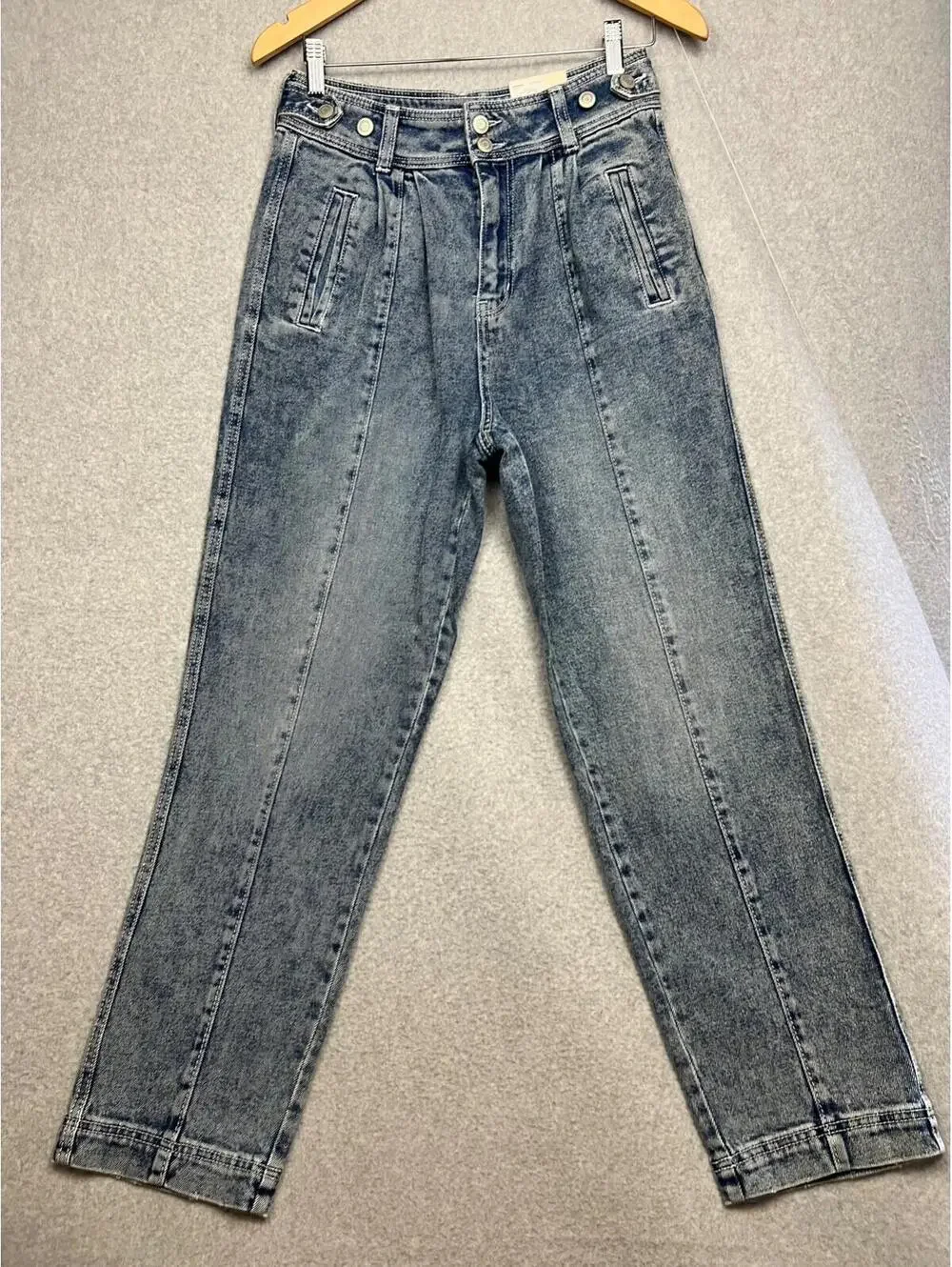 SO Retro Vintage Style Super High Rise Straight Leg Jeans Juniors Size 9/29 W
